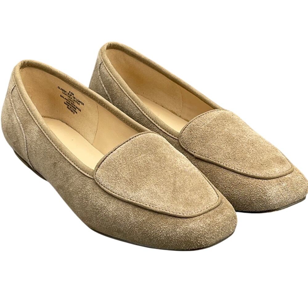 Appleseeds Beige Tan Suede Leather Classic Slip On Loafer Women 8.5M